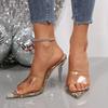 Women Elegant Pointed Toe Sandals High Heels Sexy Open Toe Shoes Women Comfortable Slip on Fashion Slippers