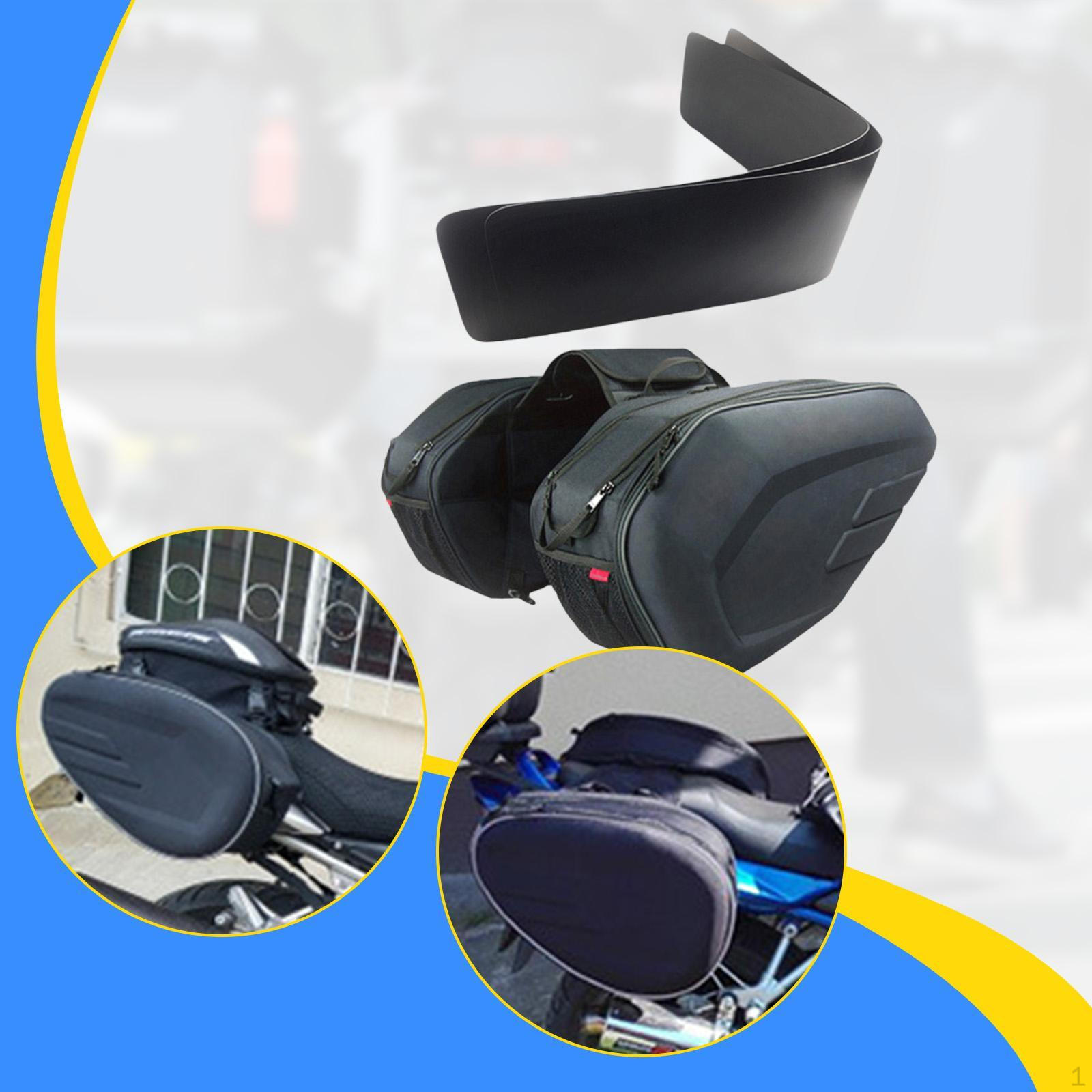 

2 Pieces Motorcycle Saddlebags Side Bags Zipper Closure Waterproof Cover Tool Bag Panniers for oxford cloth
