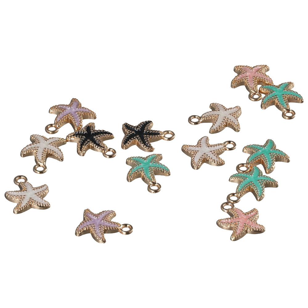 

Mixed Color Enamel Starfish Pendants 19*15mm Colorful Alloy Enamel Pendants For Necklace