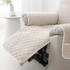 1 Seat Solid Color Recliner Cover Non-Slip Armchair Slipcover with Elastic Strap Sofa Couch Furniture Protector Decor for Home