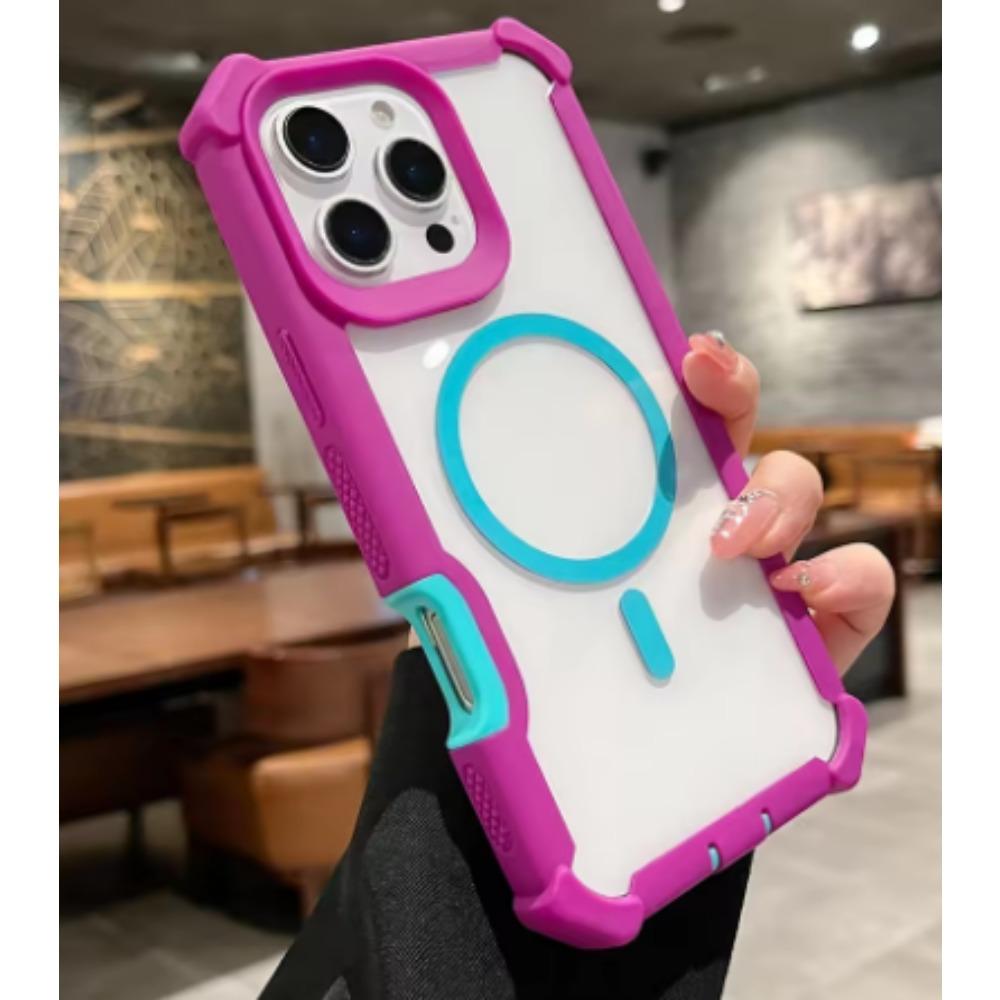 

Transparent Acrylic Magnetic Case For IPhone Air 17 16 15 14 13 12 11 Pro Max Ott Heavy Duty Armor Box Airbag Anti-drop Cover iPhone 11