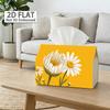 2D Flat 1pc Printing, Tissue Box Minimalist Botanical Modern Tissue Box Daisies Yellow Bright Compatible for Home Office Bathroom Fill Seamlessly Into