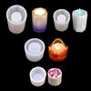 Cylinder Shape Silicones Candle Holders Molds for Making Pen Holders Tealight Candle Holders Home Decoration Art Craft