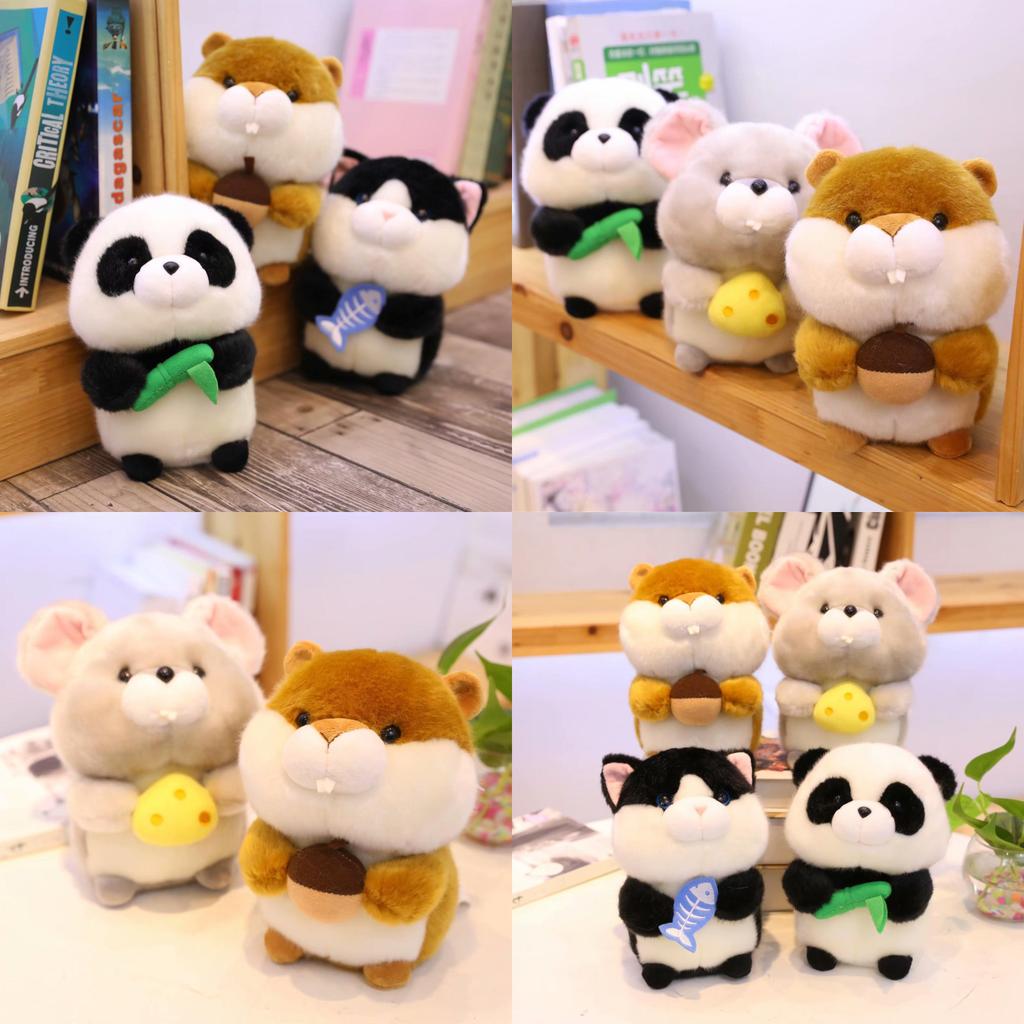 Adorable Hamster Mouse Cat Panda Plush Toy For Cozy Bedroom Decoration Gifts