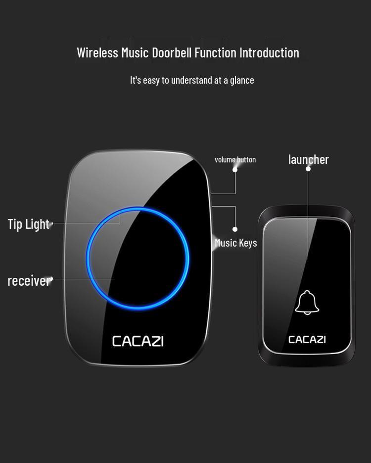 Smart Wireless Battery-Operated Waterproof Doorbell