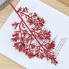 Christmas simulation gold powder pine branch simulation flower green plant glitter powder colorful cypress leaf gold powder branch accessories