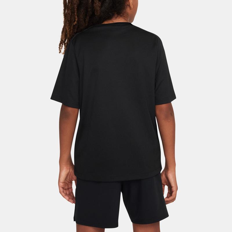 Nike T-Shirt Logo Letter Round Neck Short Sleeve Kids Tops Black HJ4454-010
