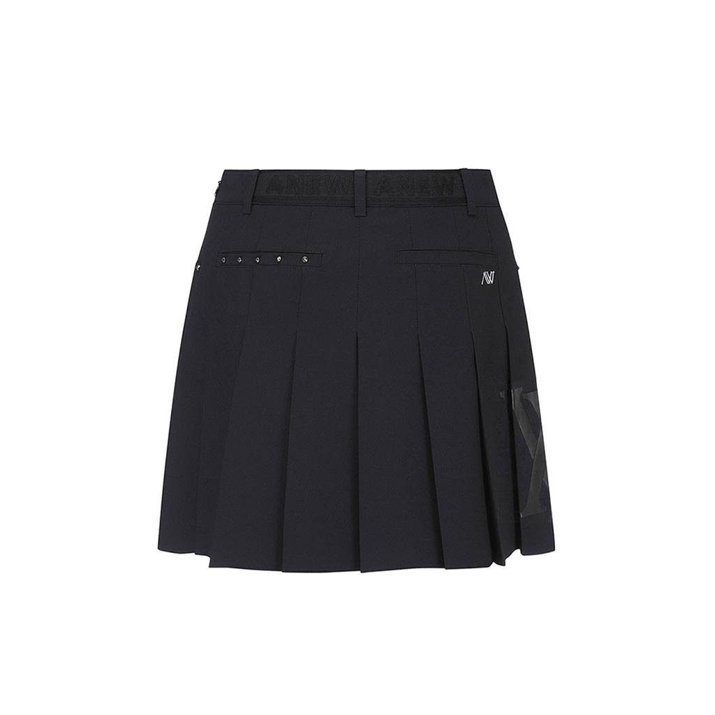 ANEW GOLF Women Biglogo Pleats Skirt_Bk