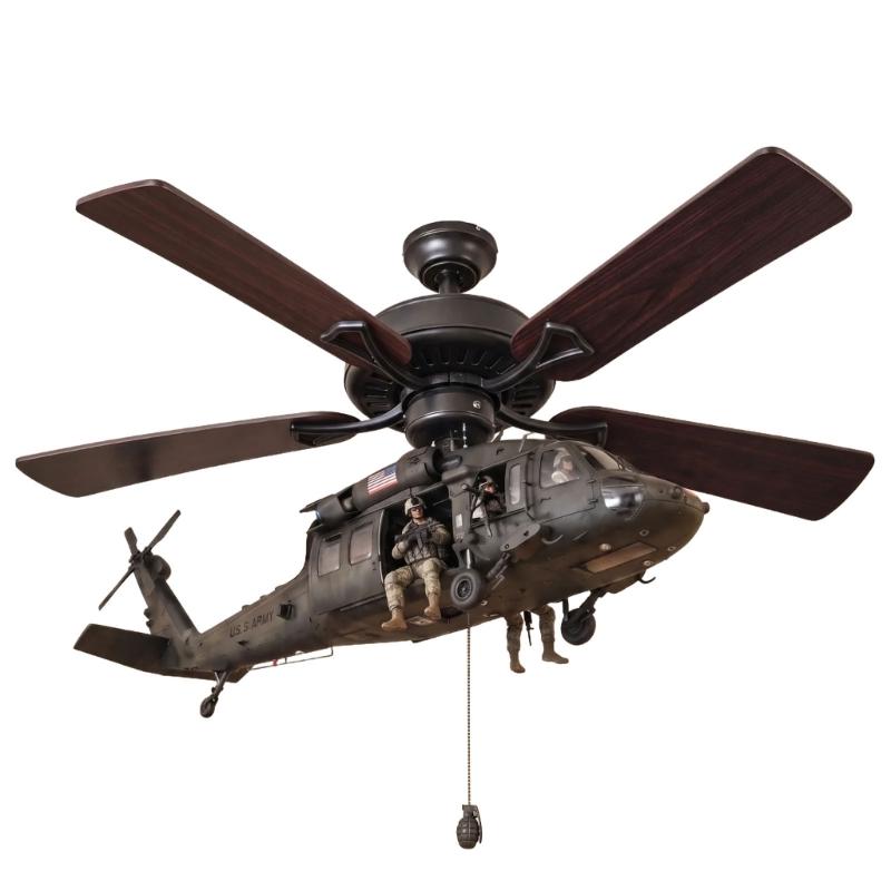 Helicopter Hanging Display Set, Ceiling Mount Attachment for Aviation Themed Study, Bedroom or Hobby Room Decors