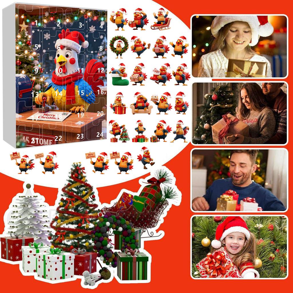 2D Advent Calendar 24 Days Countdown Calendar With Musical Character Collectibles, Advent Calendar