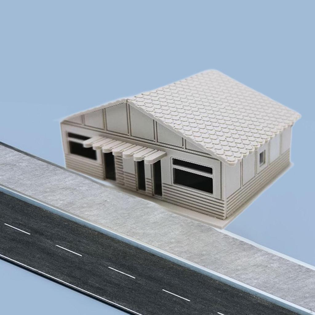 1/64 Building Model Assembled Model, Landscape Residential Modern House Architecture Scene for Sand