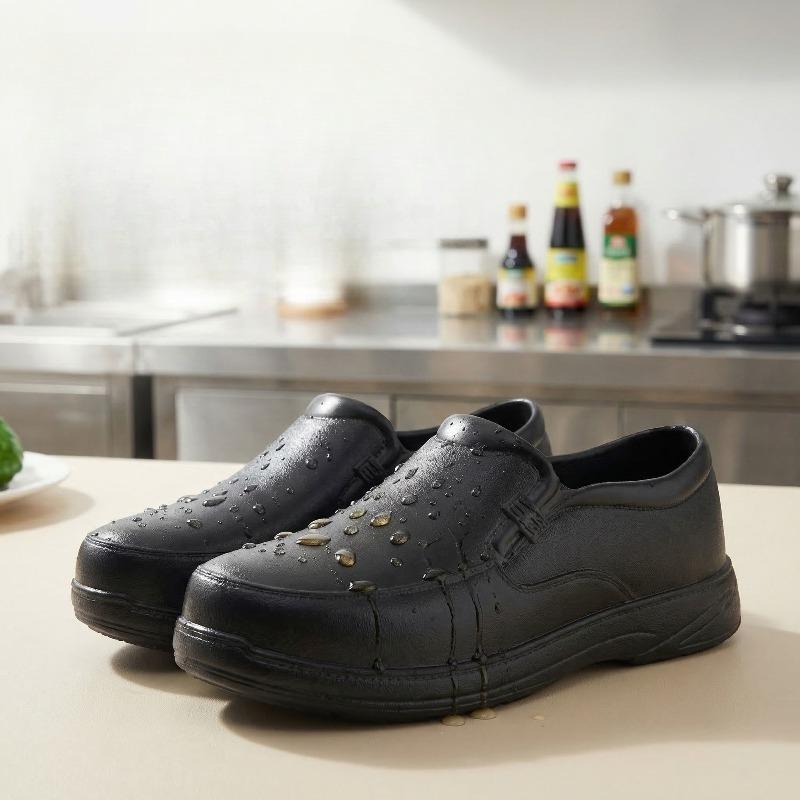 

Extra Large Size 39-48 Chef Special Non-slip Waterproof Shoes Men s Casual Shoes Lightweight Work Shoes 39 чёрный