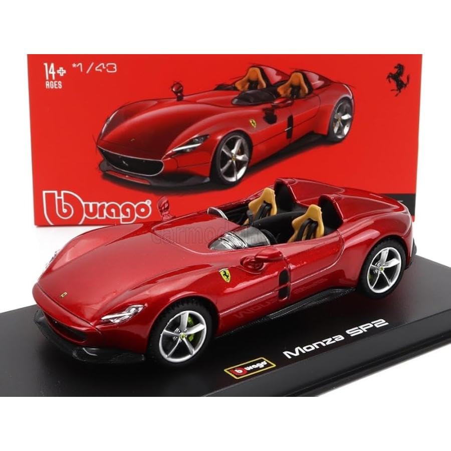 

Blago Ferrari Monza Miniature Car 1/43 FERRARI MONZA SP2 2018 (Red) Signature Series