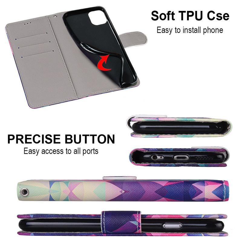 Redmi 13C Note 13 12 11 10 Pro Xiaomi Poco X3 NFC X5 Pro M6 Pro Cute Animal Pattern PU ādas karšu sloti Flip Wallet Kickstand Phone Case