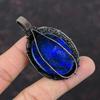 Blue Fire Labradorite Pendant Copper Wire Wrapped Jewelry Gemstone Pendant For Women Handmade Jewelry Gift For Her Copper Wire Wrap Pendants