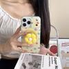 Korean Style Colorful Plaid Floral Magnetic Stand Case for iPhone 14, 15, 16, 17 Pro Max