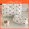 Small Capacity Cotton Toiletry Bag With Elegant Butterfly Pattern For Home And Travel