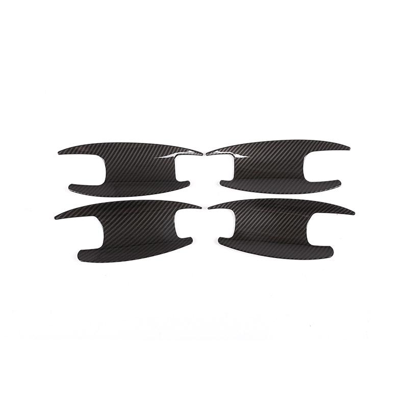 

For Mercedes Benz W213 E Class 2016-19 W205 C-class GLC X253 2015-21 ABS Carbon Fiber Style Door Bowl Cover Trim Car Accessories