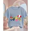 Boys and Girls Cute Minions T-shirt Summer Crew Neck Fashionable Street Popular Cartoon Casual