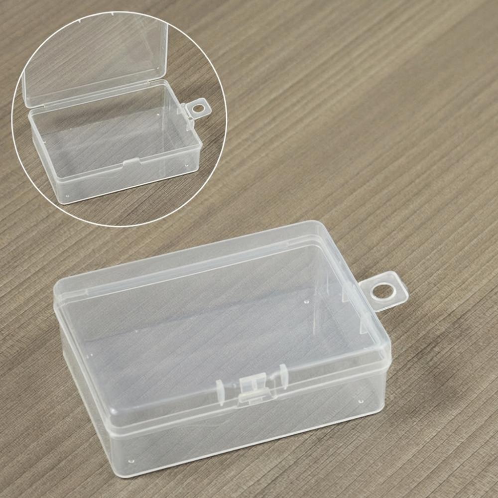 Flip Cover Transparent Storage Box Rectangle Sewing Storage Box  Jewelry Storage