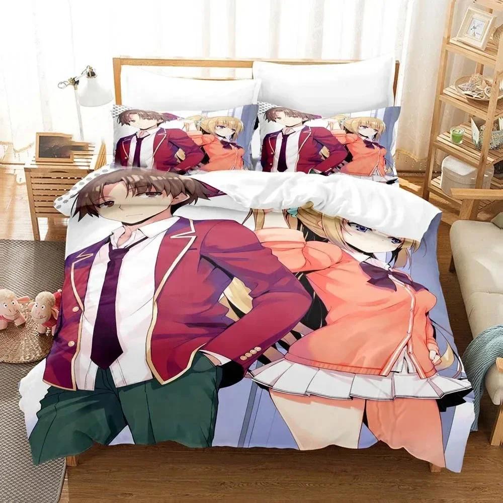 3D Classroom of the Elite Bedding Set Printed Bed Set With Pillowcase Bed Duvet Cover Soft Single Double Queen Super King Size