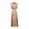 Holiday Style Beach Dress Suit Collar Sleeveless Fungus Rimmed Top + High-waist Skirt