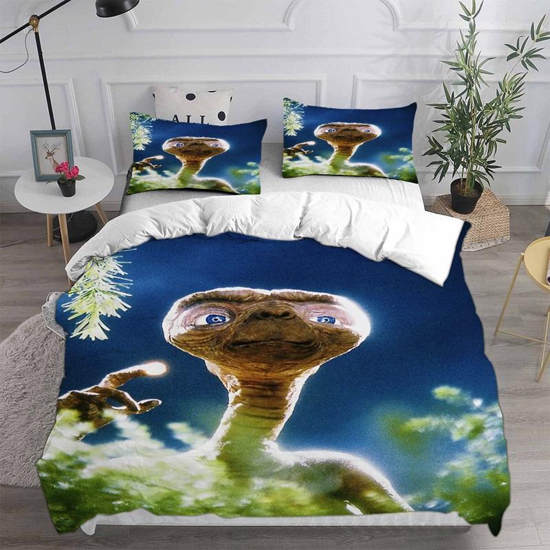 

E.T. The Extra-Terrestrial Bedding Sets Comforter Quilt Bed Cover Duvet Cover Pillow Case 2-3 Pieces Sets Kids Adult Size EU Single 135x200cm