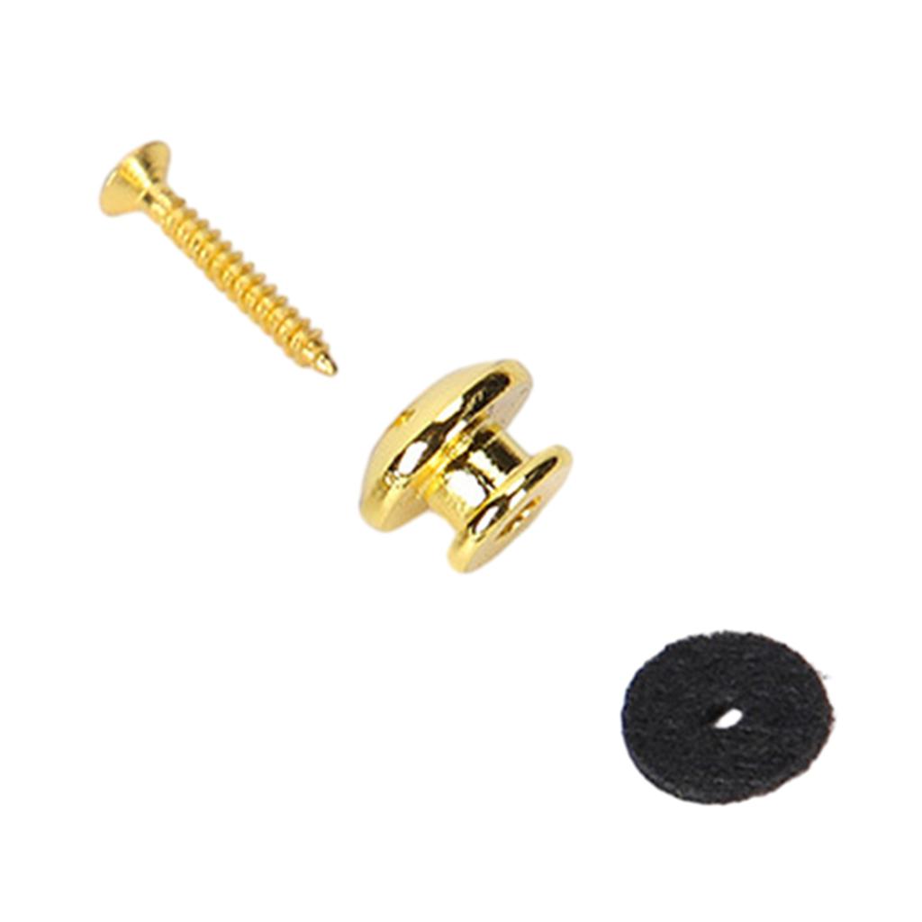 2 Pcs Metal Heavy Duty Guitar Strap Lock End Pin Replacement Guitar Straplock Button Tail Pins Strap Retainer System