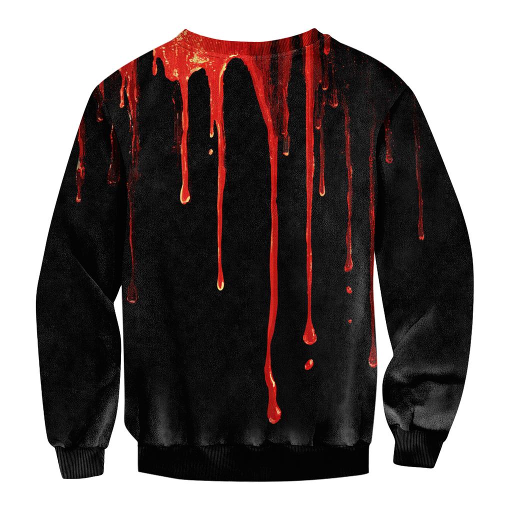 Men's Casual Fashion Printed Round Neck Pullover Sweatshirt