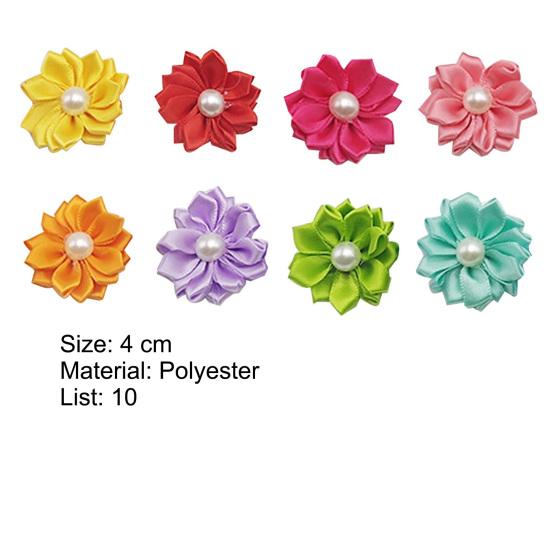 10Pcs Pet Hair Ties Flower Decor Casual Dress Up Fashion Cat Dog Hairband Hair Accessories Pet Supplies
