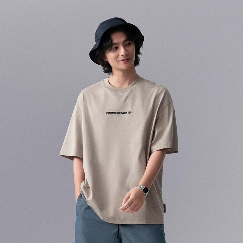 Li Ning CF Letter Print Crew Neck Pullover Short Sleeve T-Shirt Men Tops ATSU601-3