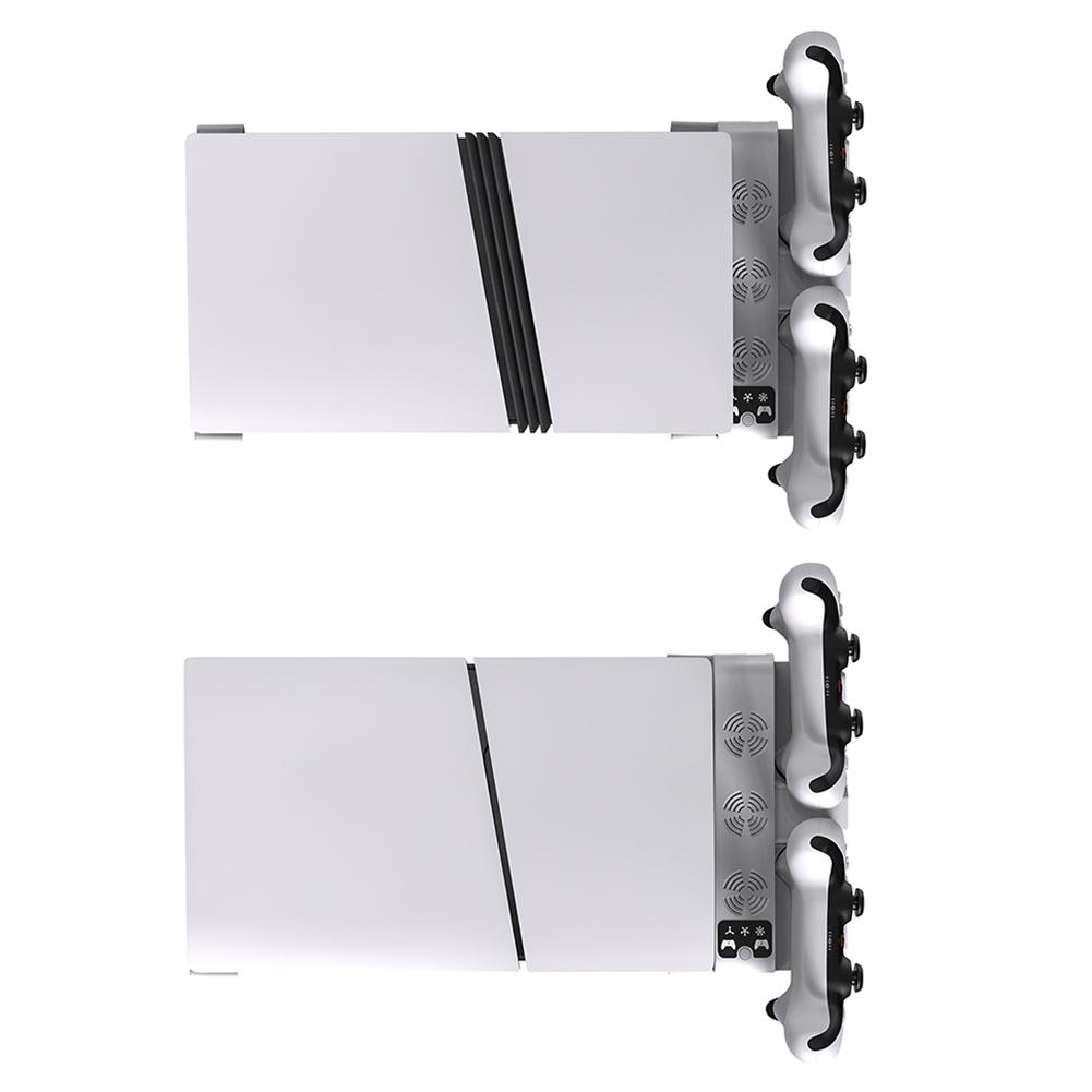 Horizontal Stand and Cooling Station with 3-Level Cooling Fan Horizontal Cooling Stand for PS5 Slim/PS5 Pro Disc/Digital Edition