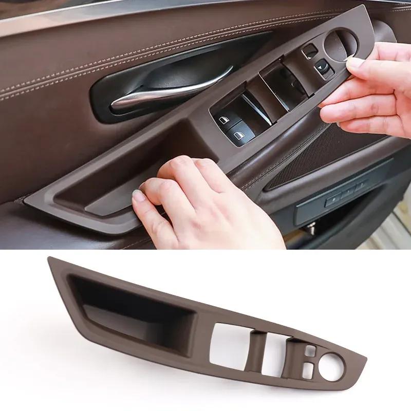 Car Door Inner Handle Panel Trim Cover Interior Protector Stickers For BMW 5 Series F10 2011-2017 LHD Carbon Fiber Accessories