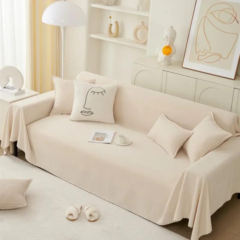 Einfarbige Sofabezüge Decken Chenille Sofabezug für Wohnzimmer Moderne Couch Schutzhüllen Weiche Verdickte Sofa Handtuch Deko