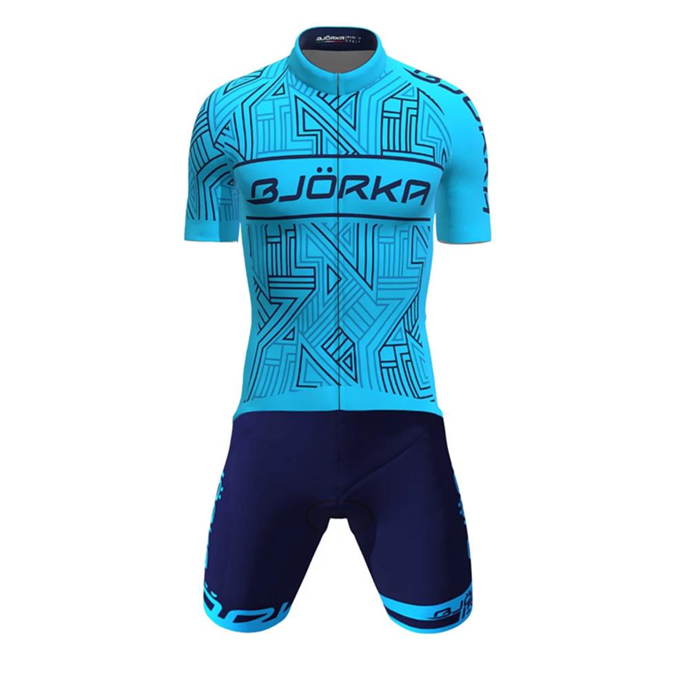 2026 Bjorka France Cycling Team Clothing Summer Men's Short Sleeve Jerseys Camisa La Maglia Ciclismo Gel Pad Bib Shorts Mtb Suits