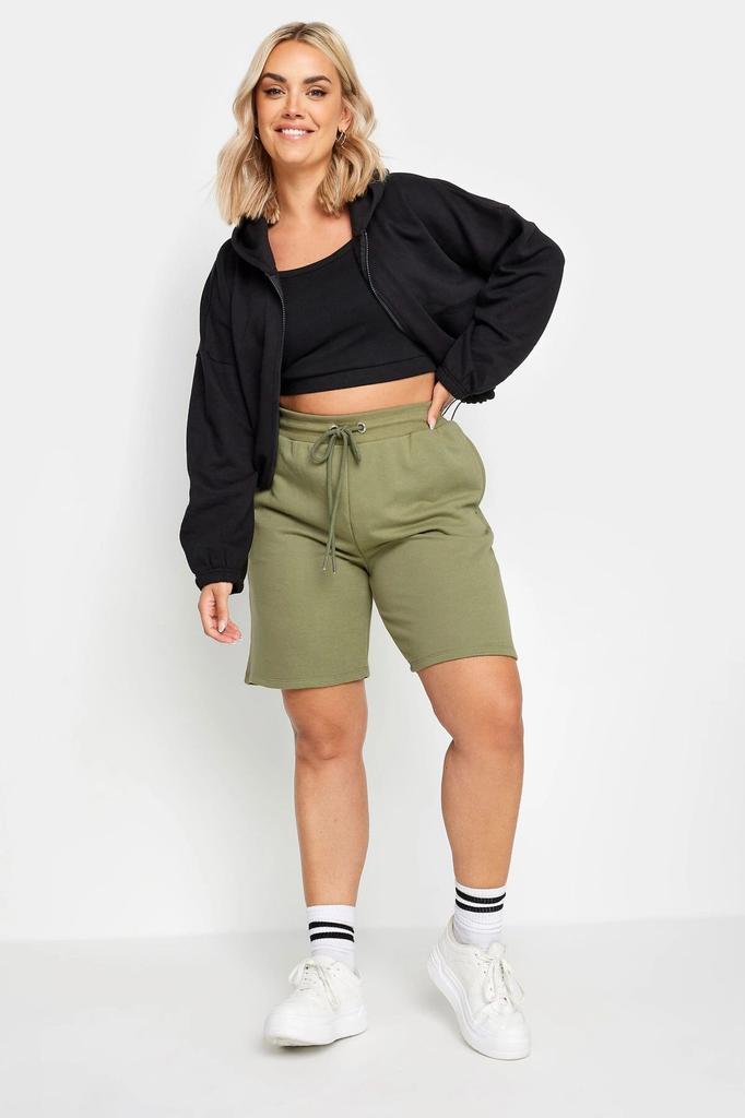 Women's Fashion Big Size Shorts & Bermudas Large Size Pocket Drawstring Waist Relaxed Cut Shorts 303199
