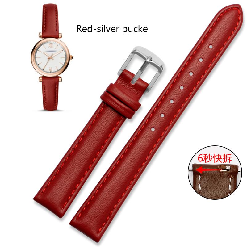 12mm 14mm 16mm 18mm 20mm Men Women Genuine Leather  Watch Band For Casio Fossil DW Folli Follie Watch Strap Bracelet Accessories