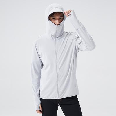 Herrenjacke mit UV-Schutz und Kapuze, lässige Sonnenschutzjacke für den Außenbereich, winddicht, Übergröße