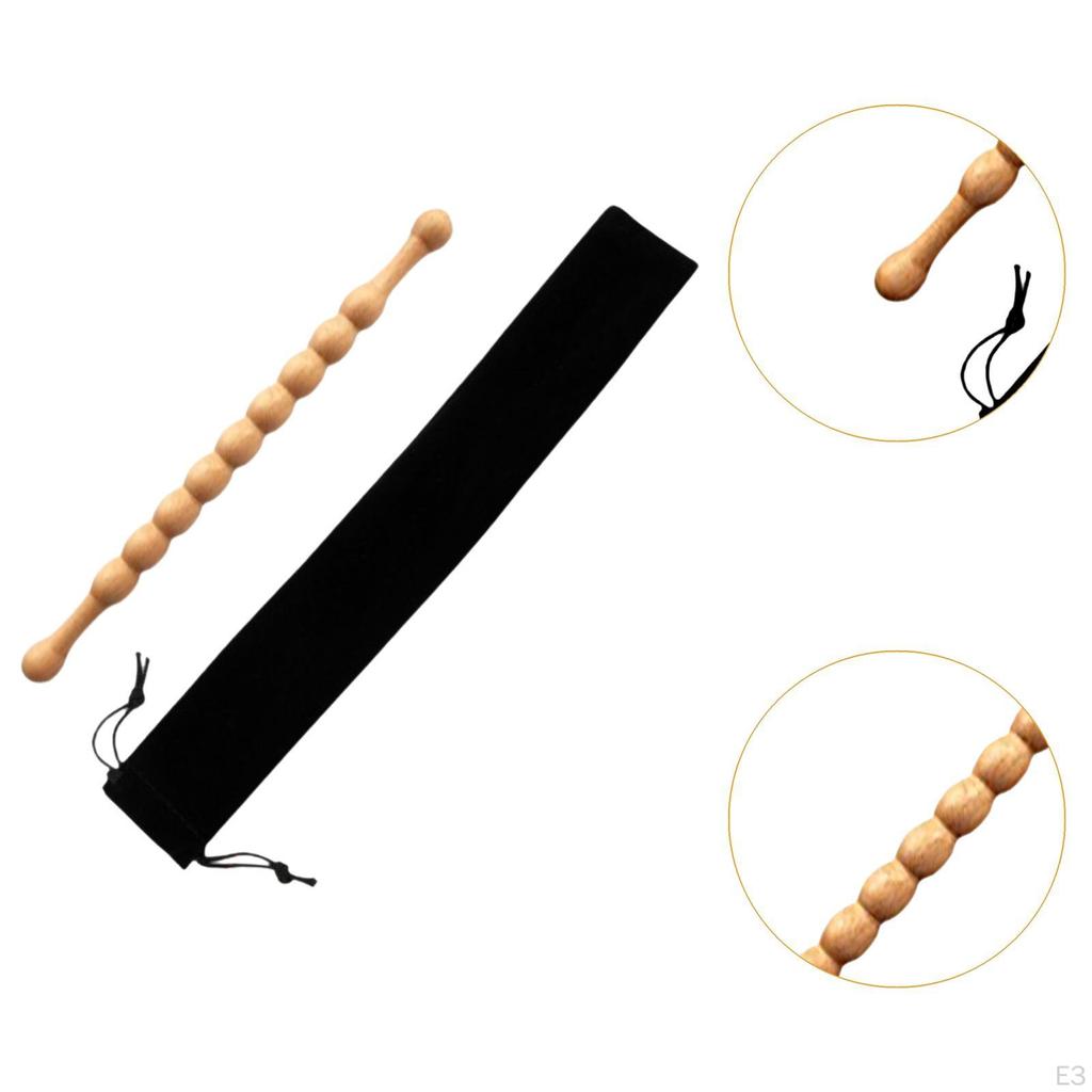 Massage Rod Massager Tool Manual Wood Lightweight Handheld Therapy Stick Scraping for Legs Full