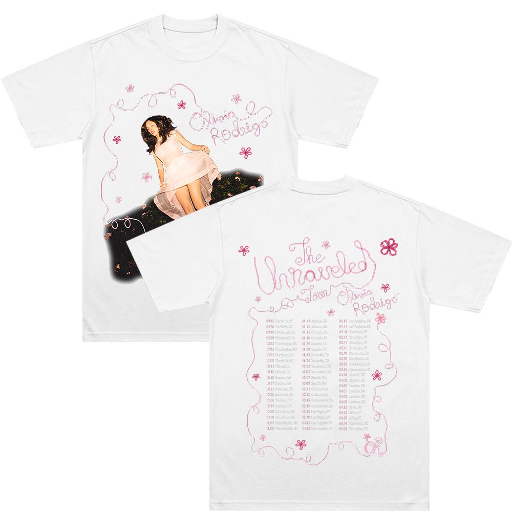 The Unraveled Tour T-shirt 2026 Rodrigo Singer Cotton Clothes Fashion Short Sleeve O Neck Tees Women Men Clothing Graphic Tee
