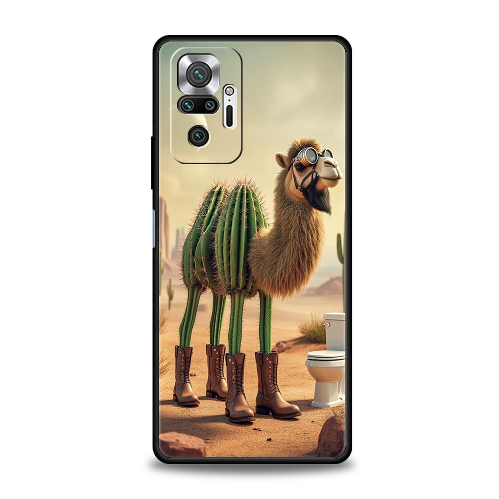 Animal Camel Phone Case Cover for Redmi 14C 10C Note 15 14 13 12 10 11 K40 Pro Plus 5G Soft TPU Shockproof Shell Funda Capas Bag