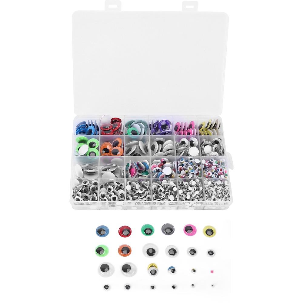 1700pcs Different Sizes Self Adhesive Eyes Self Adhesive Wiggle Eyes Googly Eyes  Doll Decoration
