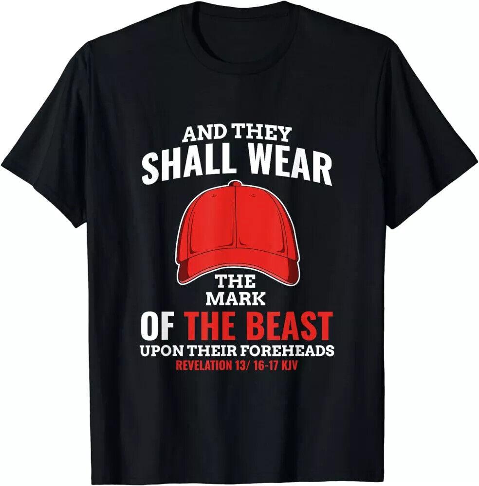 Funny Anti Trump Mark Of The Beast Red Hat Liberal Unisex Gift T-Shirt Unisex T-Shirt XL