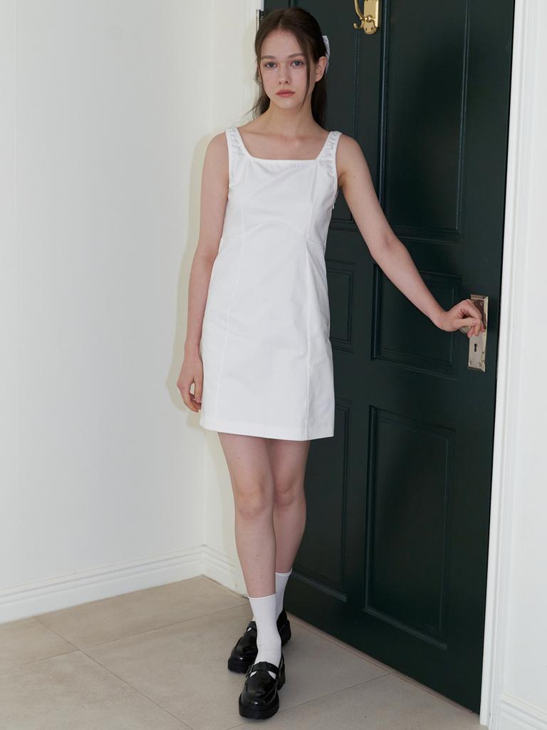 KINDABABY Basic Tension Mini Dress - Off White