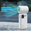 Mini High-speed Handheld Turbo Fan 100 Wind Speeds Adjustable 3600mAh USB Rechargeable Portable Fan Outdoor High Speed Turbo Fan