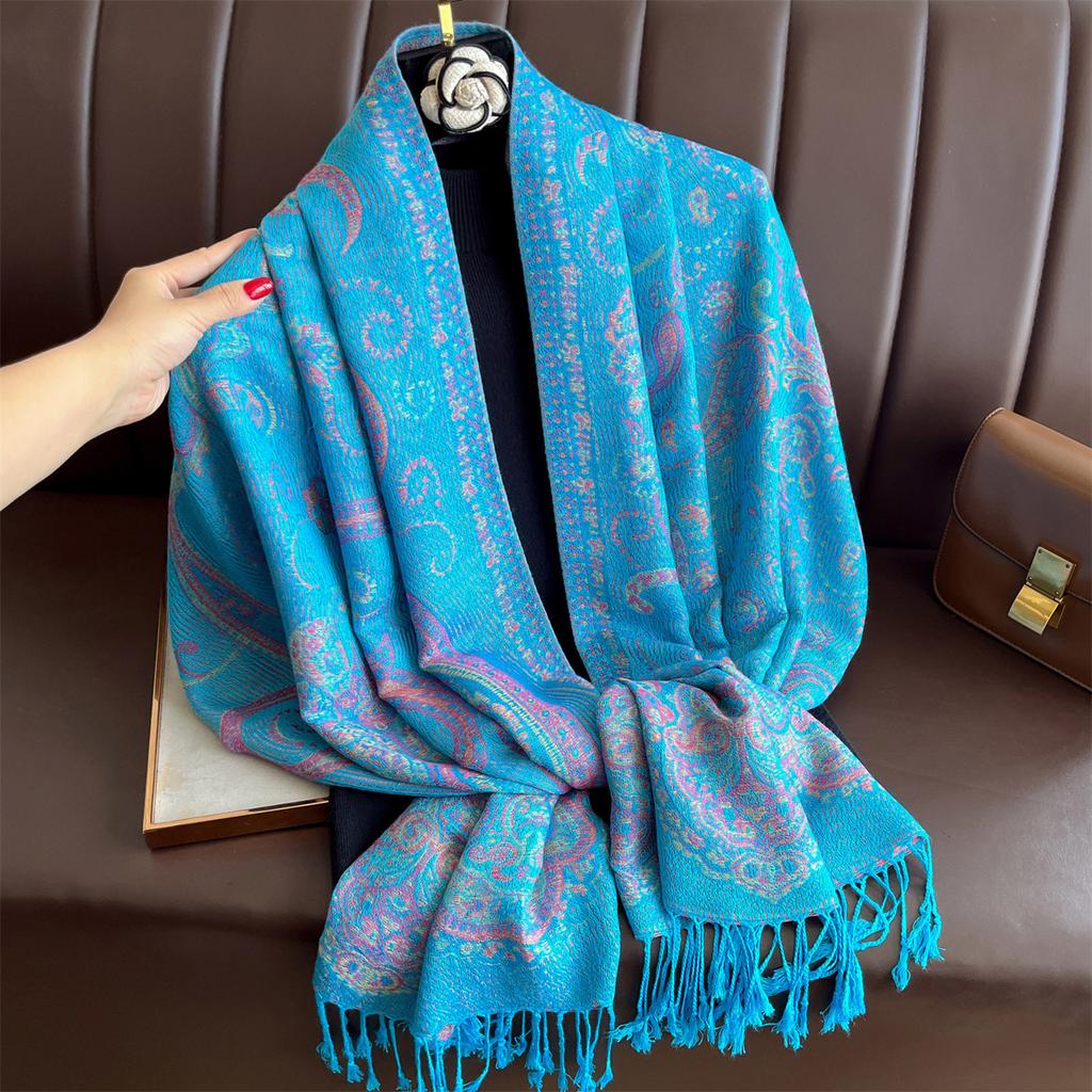 Luxury Jacquard Scarf Women Pasley Print New Wraps Pashmina Travel Poncho Warm Blanket Winter Bufanda Shawl Female Stoles