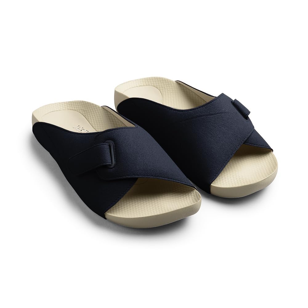 

Официальные тапочки AKAISHI Arch Fitter 603 Шиацу для мужчин и подходящие при подошвенном фасциите (M, 23.0-23.5см, Темно-синий) Женщины,