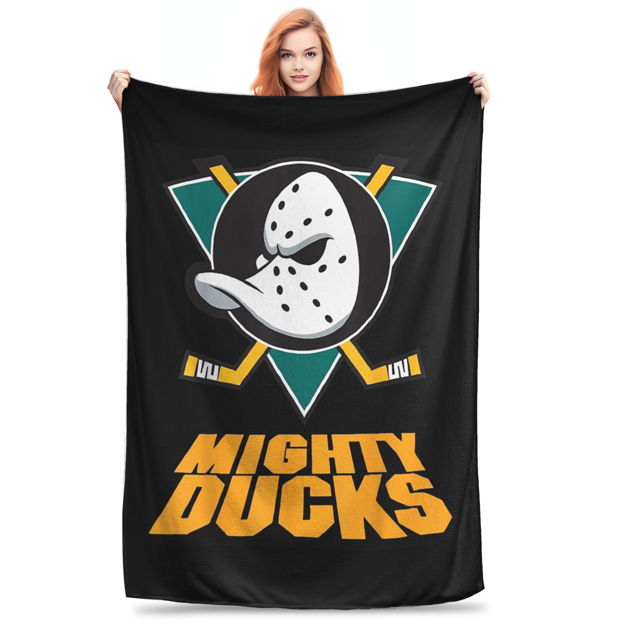 

Graphic Ducks Arts Mighty Of Anaheim Hockey Blanket Soft Warm Flannel Throw Blanket Plush for Bed Living room Picnic Home Sofa 30x40in