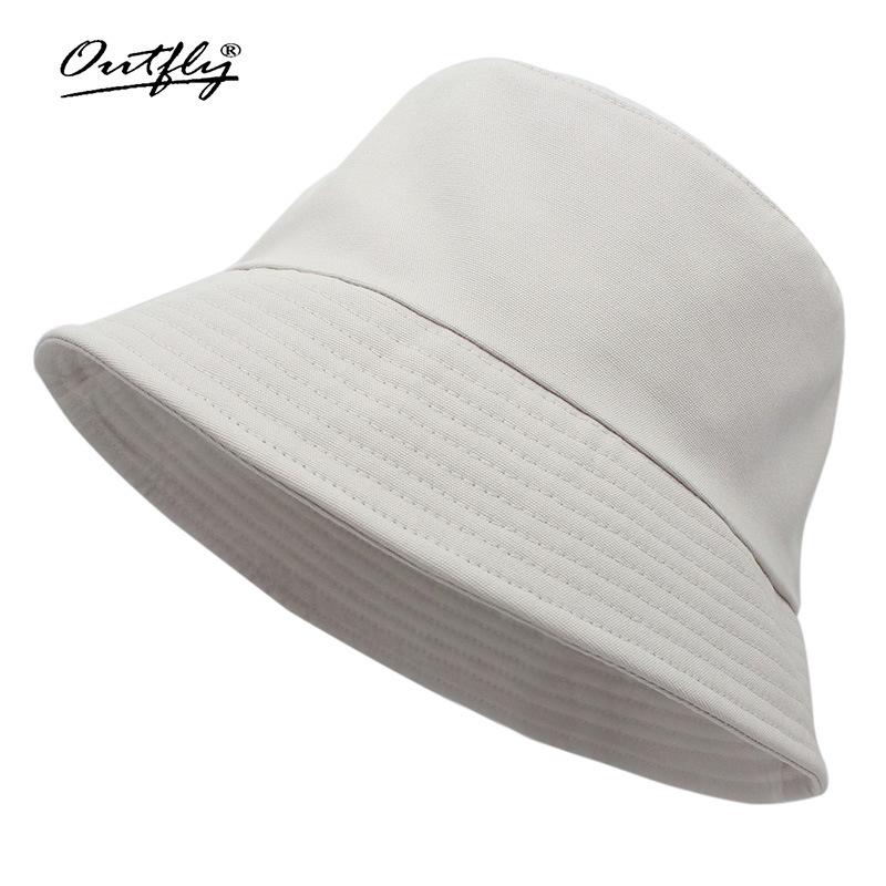 Solid color bucket hat cotton shows small face daily face covering sunscreen basin hat bucket hat can be printed LOGO