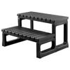 Hot Tub Step, 2-Step Spa Outdoor Stairs, Heavy Duty 599.5 mm Wide PP Above-Ground/Inflatable Pool Ladder with 145.2 kg Weight Capacity, Multi-Use for